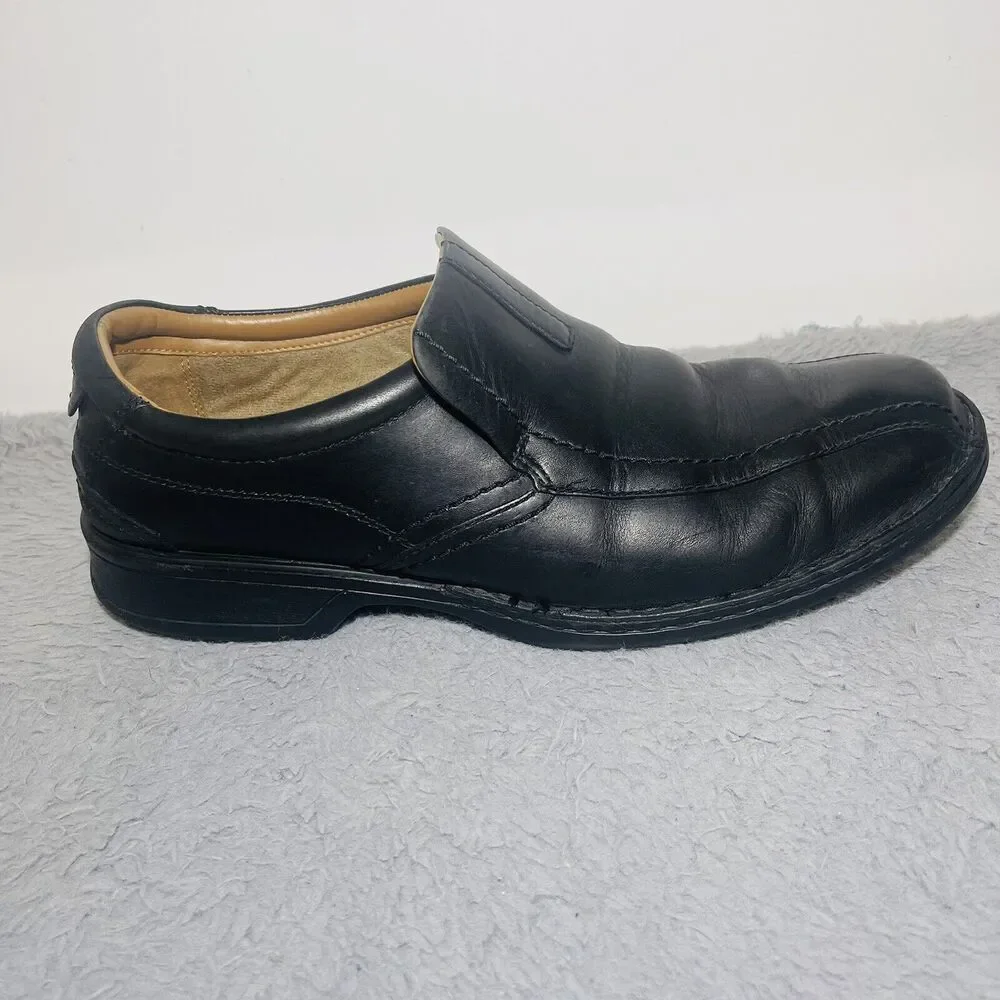 CLARK COLLECTION SOFT CUSHION WITH ORTHOLITE MEN BLAC DRESS SHOE SIZE 11